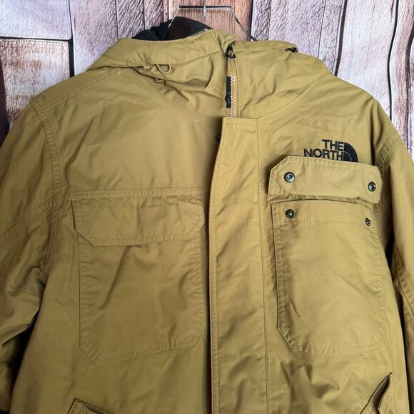 The North Face Gotham Jacket III Winter Coat Hood Heavy Warm Men's Medium Brown - Picture 3 of 9